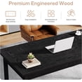 thumbnail image 5 of Tribesigns 63-Inch Executive Desk, Modern Office Computer Desk with Metal Sturdy Frame, Farmhouse Writing Table for Home & Office (Black), 5 of 8