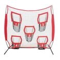 thumbnail image 4 of Red de práctica de lanzamiento,Red de práctica de béisbol y softbol 7x7ft,Red de lanzamiento portátil para entrenador de fútbol,Lanzamiento de objetivo Red de práctica de rugby Interior, 4 of 8