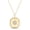 Yellow, variant on Round Cut White Cubic Zirconia Octagon Shaped Starbust Pendant Necklace in 14k Yellow Gold Over Sterling Silver For Women 18" Chain