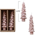 thumbnail image 4 of Creative Co-Op Unscented Textured Tree Shaped Taper Candles in Box, Blush Color, Set of 2, 4 of 4