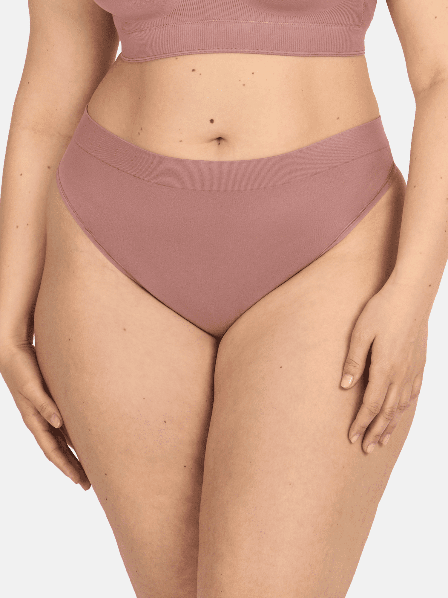 Fit for Me by Fruit of the Loom Women's Plus Size Seamless Thong, 2-Pack, Sizes 1X-4X