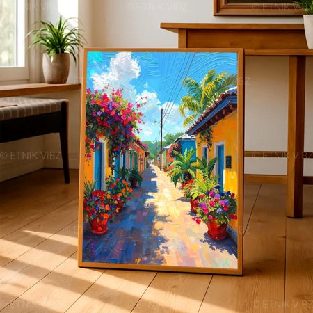 SHIRVA Caribbean Art Poster Island Wall Art Caribbean Canvas Style Wall Art Caribbean Tropical Art Tropical Wall Art Poster Canvas Unframed Canvas 16x24in