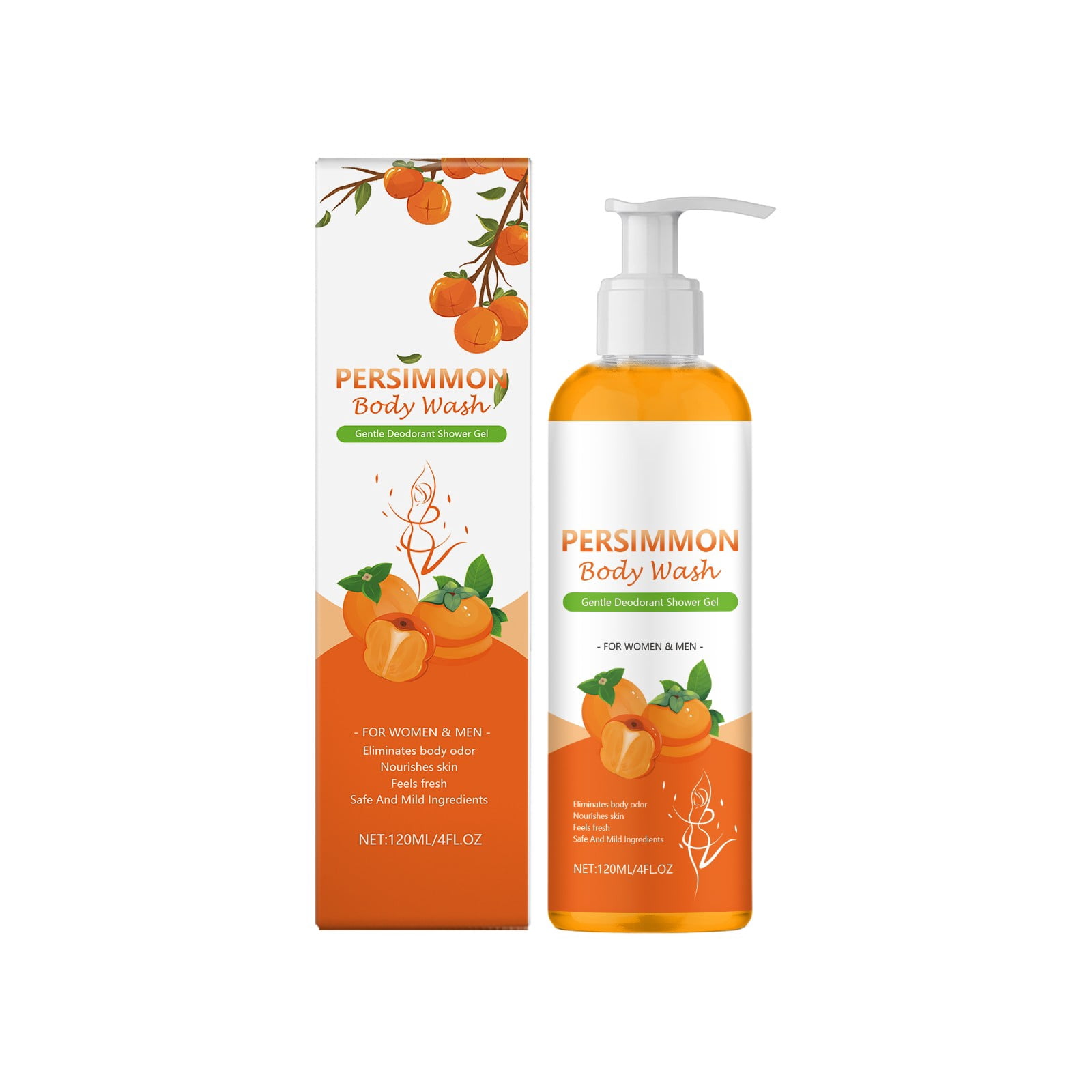 BGZLEU Persimmon Body Wash for Body Odor Control,Natural Deodorant Bar Soap for Strong Odor Smelly Feet Remove–Underarms,Intimate Inner Thigh,Bikini Area,Smelly Feet–Natural Deodorant Soap (1pc)
