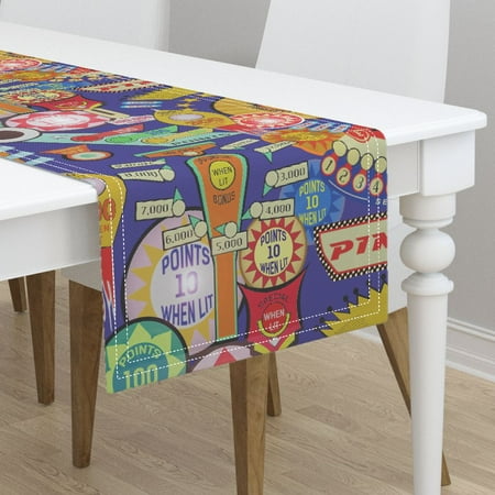 - Table Runner Pinball Machine Pinball Game Tilt Arcade Retro Cotton Sateen