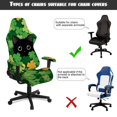 thumbnail image 6 of Jiueut Cat Shamrock Print Gaming Chair Cover with Armrest Cover, Dustproof Removable Computer Reclining Chair Slipcover Non Slip Desk Chair Seat Protector Saint Patrick's Day Decor, 6 of 7