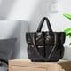 thumbnail image 3 of Bolso de Hombro Acolchado de Invierno, Bolso de Mano para Mujer, con Marco Ancho, de de Moda para Damas, Niñas, Días, Negro Sunnimix Bolso de mujer, 3 of 8