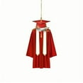 thumbnail image 2 of Red Graduation Gown Car Rearview Mirror Charm 3.15" Acrylic Flat Ornament Class of 2026 Auto Interior Accessory Home Living Room Wall Decor Grad Memorial Gift for Him Her Daughter Son, 2 of 4