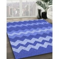 thumbnail image 3 of Ahgly Company Machine Washable Indoor Rectangle Transitional Sky Blue Area Rugs, 3' x 5', 3 of 7
