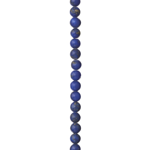 Bead Landing Sapphire Reconstituted Lapis Round Beads, 6mm, 12 Pack