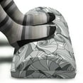 thumbnail image 3 of Grey Foot Rest, Doodle Circles with Spiral Stripes Illustration of Abstract Round Twirl Motifs, Non-Slip Backing Ergonomic Memory Foam Leg Support for Office, Grey and Pale Grey, by Ambesonne, 3 of 5