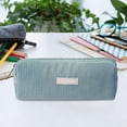 thumbnail image 1 of Funda de lápices de pana para papelería, bolsa compacta de almacenamiento con cremallera, 19x8x1 cm, múltiples colores, duradera y ligera para uso escolar y diario., 1 of 6