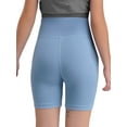 thumbnail image 2 of Doomiva Girls Athletic Swim Shorts Solid Color Shorts Sport Cheer Workout Running Light Blue 110, 2 of 5