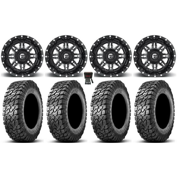 Fuel Lethal Wheels Black 30" Predator Tires Polaris RZR XP 1000 / PRO XP / Ranger XP 900/1000