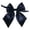 Navy, variant on Elegant Solid Color Polyester Silk Bow Tie for Student Career Attache and Flight Attendant