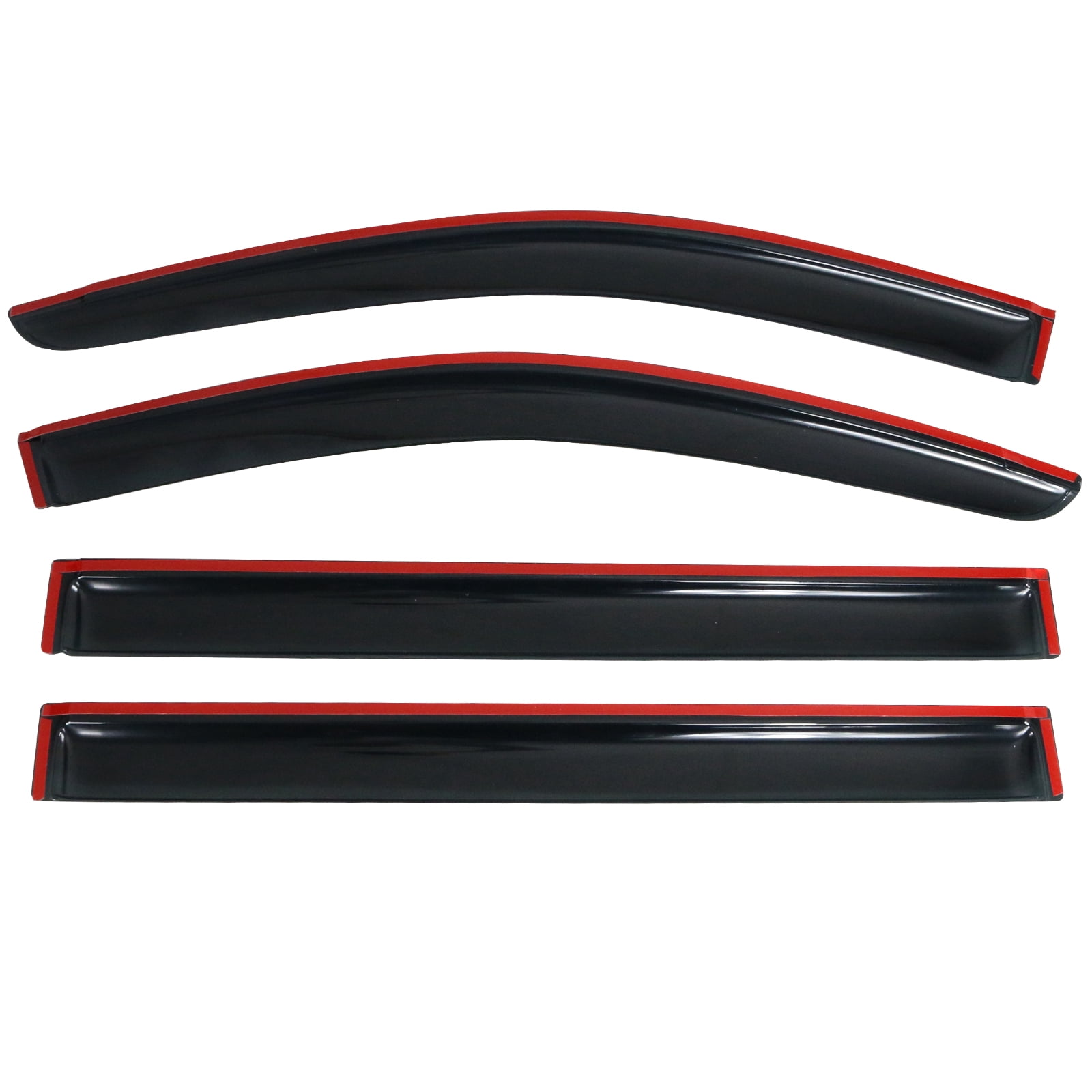 Ikon Motorsports Window Visors Compatible with 2008-2016 Chrysler Town Country 2008-2020 Dodge Grand Caravan Acrylic Side Vent Windshield Deflector Rain Guard 4Pc Set Outside Mount