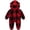 01-Red, variant on Newborn Baby Fleece Footie Snowsuit Unisex Winter Warm Thicken Zip Up Hooded Outfits for Girls Boys