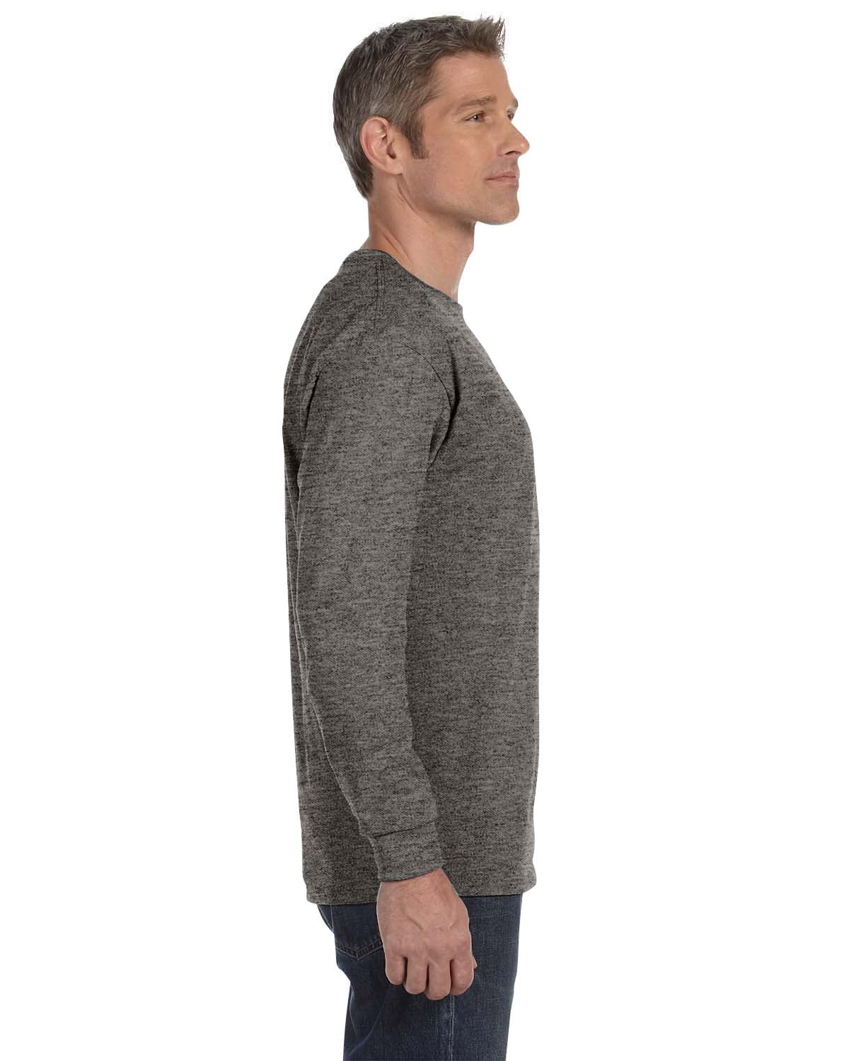 Mens 5.3 oz. Heavy Cotton Long-Sleeve T-Shirt 5 Pack