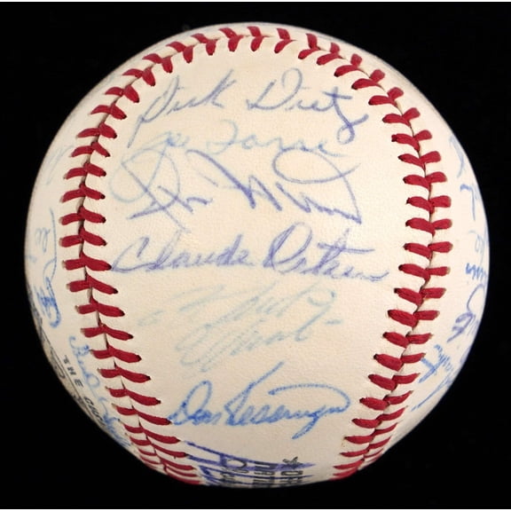 1970 All Star Game Team Signed Baseball Roberto Clemente Willie Mays JSA COA