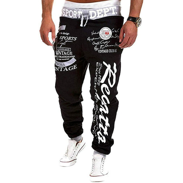 Men Sport Pants Long Trousers Tracksuit Fitness Workout Joggers