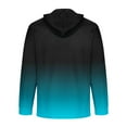 thumbnail image 3 of Timoontee Men's Gradient Color Hooded Sweatshirts Loose Long Sleeve Quarter Button Pullover Tops Fall Casual Lightweight Workout Sweatshirts Sky Blue XXL, 3 of 4