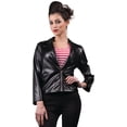 thumbnail image 2 of Women's 50s Female Greaser Member Faux Leather Jacket Costume XL 12-14, 2 of 2