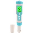 thumbnail image 1 of Medidor de PH, medidor de salinidad/PH/SG/TDS/EC/ORP/Temp 7 en 1, probador de monitor de calidad del agua para piscinas, hidroponía, agua potable, acuarios, azul, una pieza,, 1 of 5