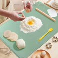 thumbnail image 5 of Silicone Pastry Mat Extra Large 24"X16" Non-stick Baking Mat With High Edge, Food Grade Silicone Dough Rolling Mat For Making Cookies Macarons Multipurpose Mat Countertop Mat Placemat (Green), 5 of 5