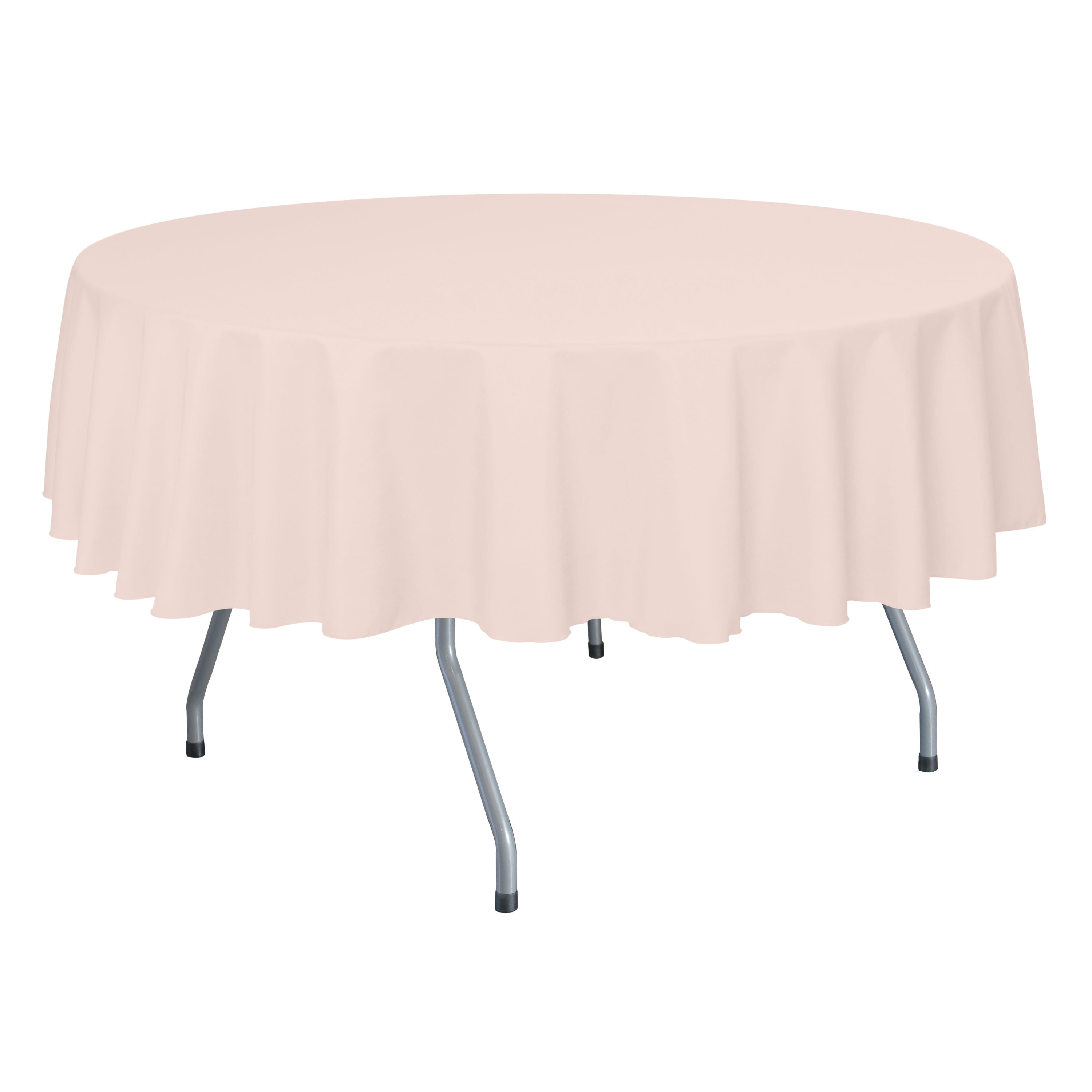 Round Polyester Linen Tablecloth, 72 Inch Round Tablecloth