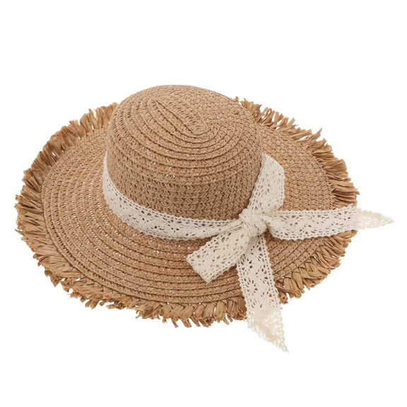 FRCOLOR  Guinea Pig Knitted Hat Small Straw Sombrero Rag Doll