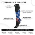 thumbnail image 2 of Sikiie Shark With USA Flag 1 Pairs Compression Socks for Men and Women 15-20 mmHg Running Support Socks, 2 of 7