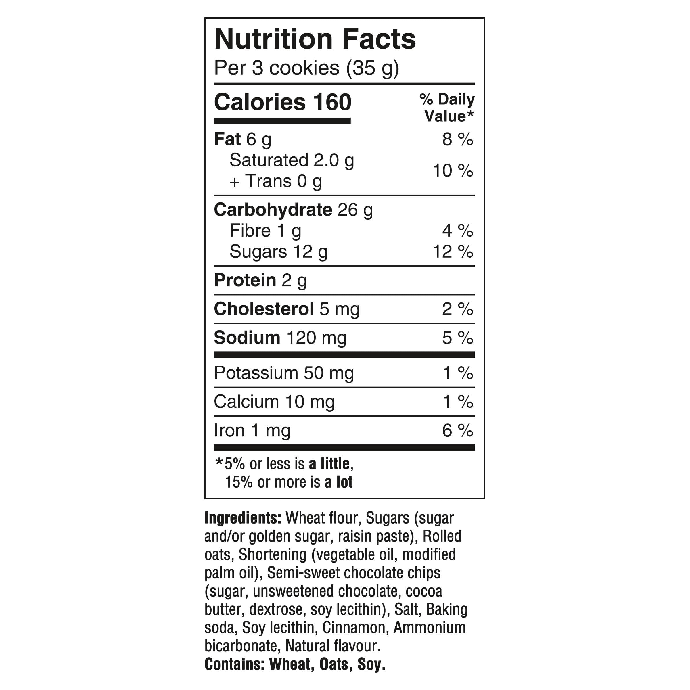 Biscuits Dad’s farine d’avoine et brisures de chocolat