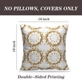 thumbnail image 2 of LALILO Throw Pillow Covers With Gold Antique Floral Medieval Decorative Cushion Cover 18" x 18", 2 Pack, 2 of 6