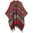 thumbnail image 6 of YooGuoGuo Knit Tassel Shawl Wraps for Women Fashion Open Front Blanket Travel Scarf Winter Warm Poncho Capes Ethnic Cardigan Coat, 6 of 9