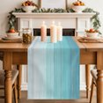 thumbnail image 2 of Table Runners 36 Inches Long Dress Scarves, Teal Blue Summer Farmhouse Kitchen/Dining Table Decor Table Runner, Short Coffee Tablerunners, Farmhouse Beach Blue Wooden 13x36 Inch, 2 of 9