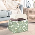 thumbnail image 5 of Storage Box With Lid 16.5x12.6x11.8In Foldable Stacked Household Storage Box Green Background Flower, 5 of 7