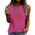 thumbnail image 2 of Goodtrade8 Womens Summer Tank Tops Sleeveless Shirts Pullover Graphic Red White and Blue Patriotic Casual July 4th Outdoor Tanks for Women Crew Neck, 2 of 4