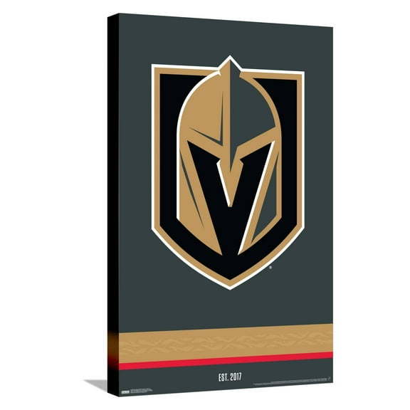 NHL Vegas Golden Knights - Logo 21 Canvas Wall Poster, 14.725" x 22.375"