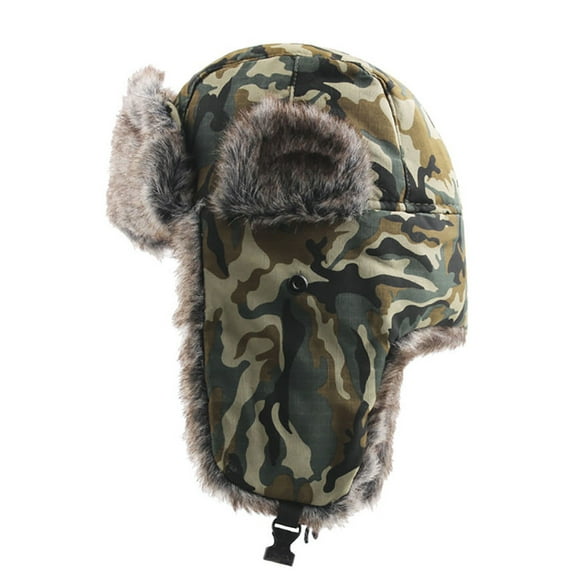 GZWYHT Baseball Caps,Trucker Hats Winter Hat Russian Ski Hat Plush Earmuffs Padded Flat Cap Running Hat,Unisex Baseball Cap B