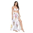 thumbnail image 2 of FORMRS Womens Beach Sarong Semi-Sheer Bikini Wrap Skirt Swimsuit Cover-ups, Ice Cream Pattern, 2 of 7