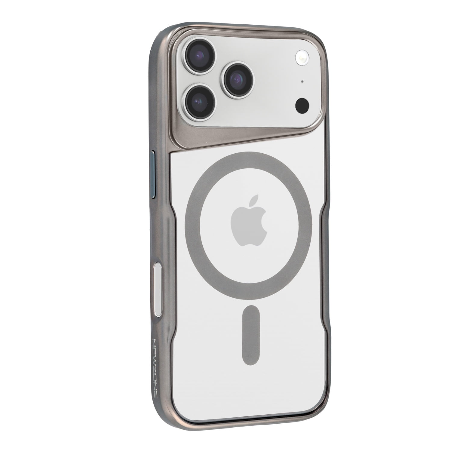 Transparent Magnetic Armor Case for iPhone 17 Pro Max - Titanium
