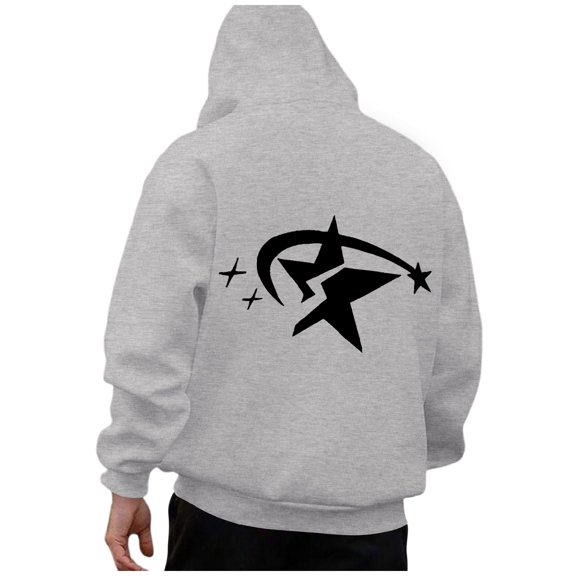 Valora Men Sweatshirt Men's Hooded Sweatshirt for Casual Style with European Embroidery Versatile Hoodie Cardigan Top for Men and Women Grey XL