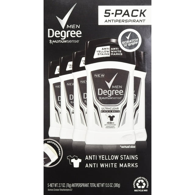 Antitranspirante y desodorante Degree Men Adrenaline 80 ml x5 +50 ml