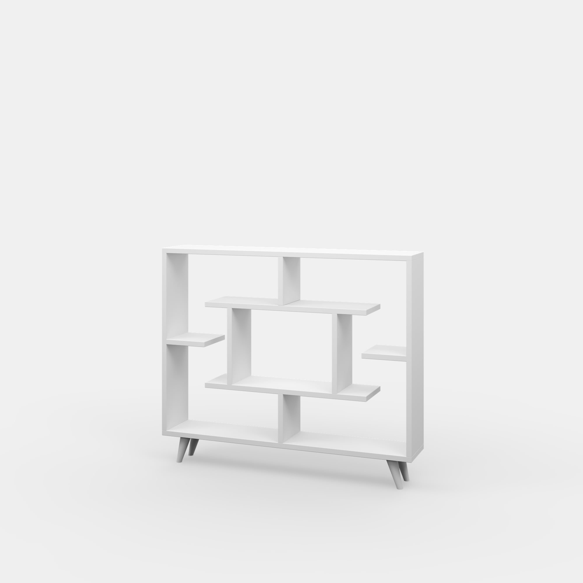 Ada Home Decor 3 Shelf Bookcase Multiple Tier Open Shelf,Small Book Shelves, White