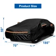 thumbnail image 6 of For Toyota Prius 2001-2024 Car Cover upgraded Waterproof Full Exterior Cover Outdoor Anti-UV Rain Snowproof All Weather Black, 6 of 10