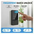 thumbnail image 4 of Keyless Entry Deadbolt Door Lock Smart Locks for Front Fingerprint & Keypad Code & Card & Keys, 4 of 6