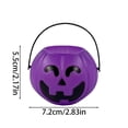 thumbnail image 3 of Mini Halloween Pumpkin Bucket 4 Pack, Plastic Trick or Treat Candy Holder with Handle, Orange Green Pink Witches Cauldron Kettle for Holiday Party Decorations and Supply, 3 of 9