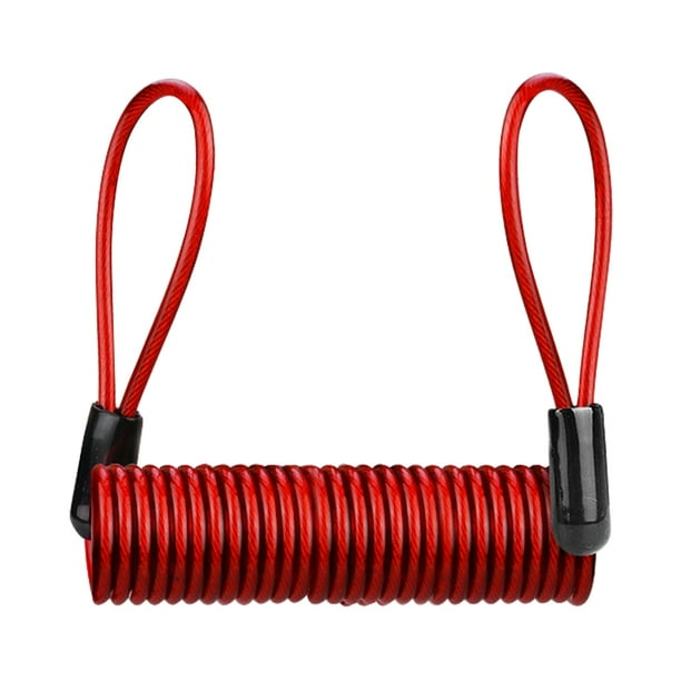 Cable de recordatorio de bloqueo de disco Cable de recordatorio de bloqueo de disco de motocicleta de bicicleta de 1 2 m con accesorio de bicicleta de doble bucle Hugtrwg Para estrenar