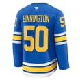 thumbnail image 3 of Men's Fanatics Jordan Binnington Blue St. Louis Blues Home Premium Player Jersey, 3 of 3