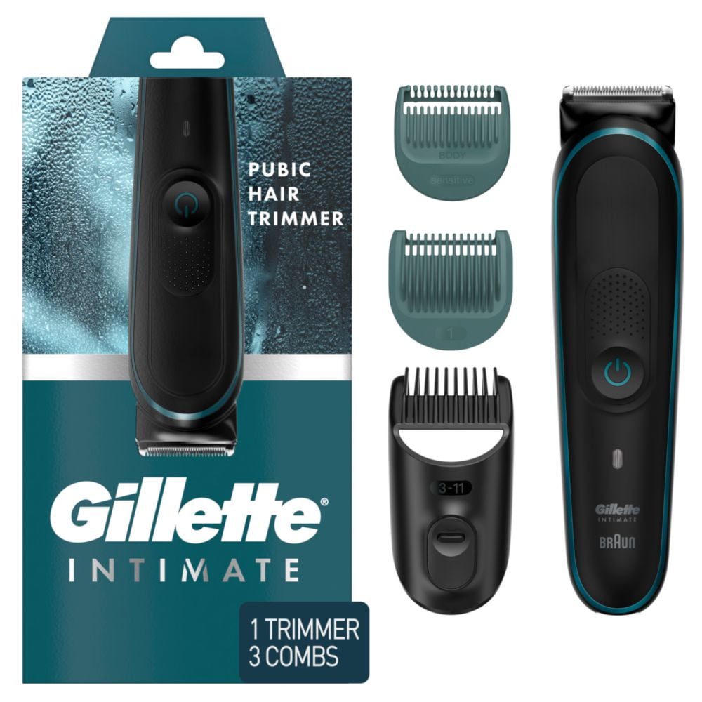 pålidelighed Frustration boble Gillette Intimate Electric Pubic Hair Trimmer for Men, Waterproof Body  Groomer, Black - Walmart.com