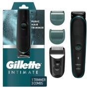Gillette Intimate i5 Men's Pubic Hair Trimmer for Men, Waterproof, Body Groomer, Black